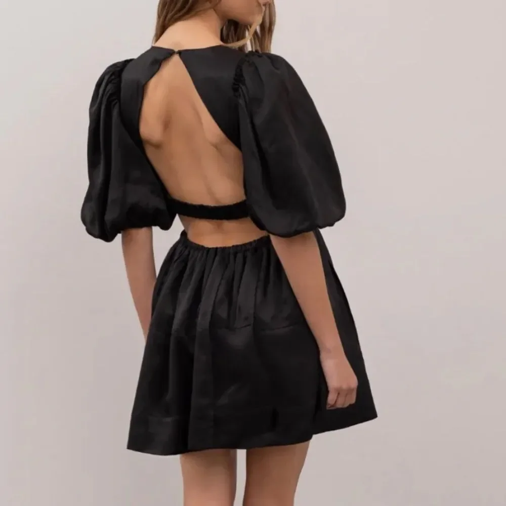 Moon River for Anthropologie Puff Sleeve Open Back Dress large_2